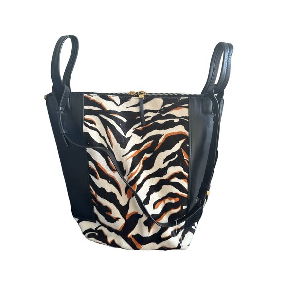 BALENCIAGA Limited Bergdorf Goodman 111th Aniv Zebra CalfHair Kendall Bucket Bag - Picture 3 of 16